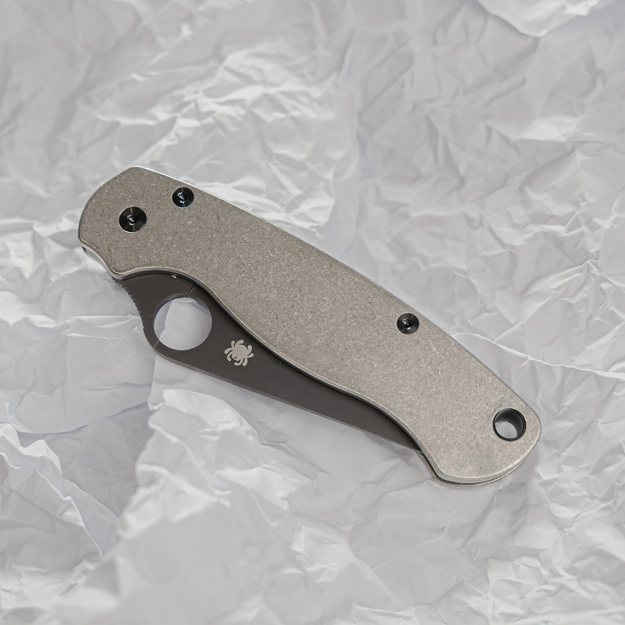 Classic Titanium Scales for Spyderco Paramilitary 2 Knife