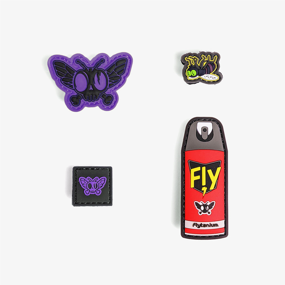 Dead Fly Society PVC Patch - 4 Pack