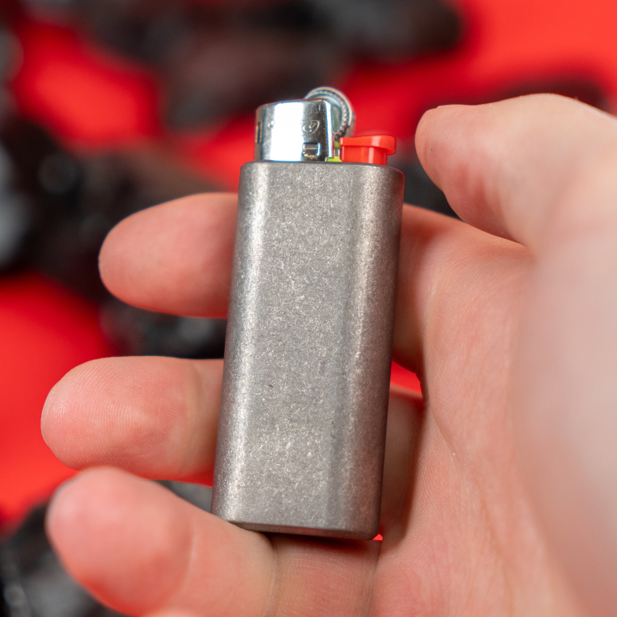 Titanium Lighter Sleeve - Bic Mini and Classic Holder