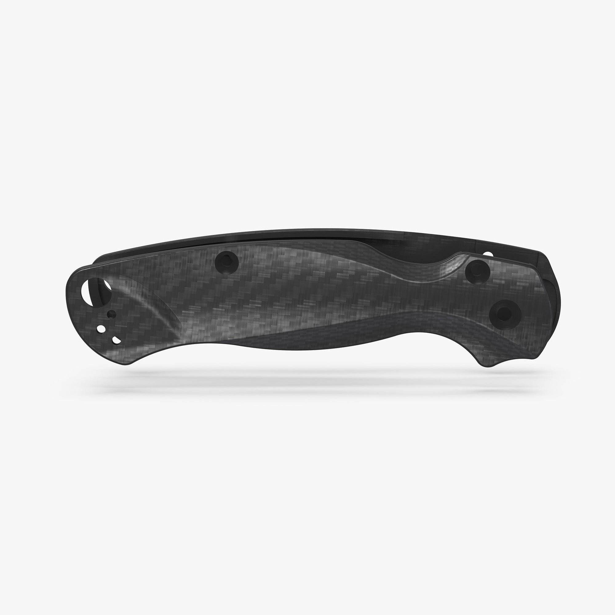 Carbon fiber lotus scales for the Spyderco Paramilitary 2 knife. 