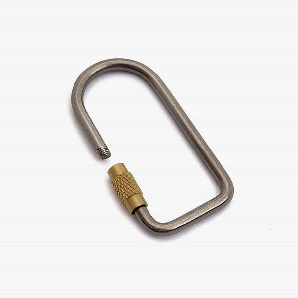 Titanium Alloy Locking Carabiner  Titanium Alloy Key Ring Clip